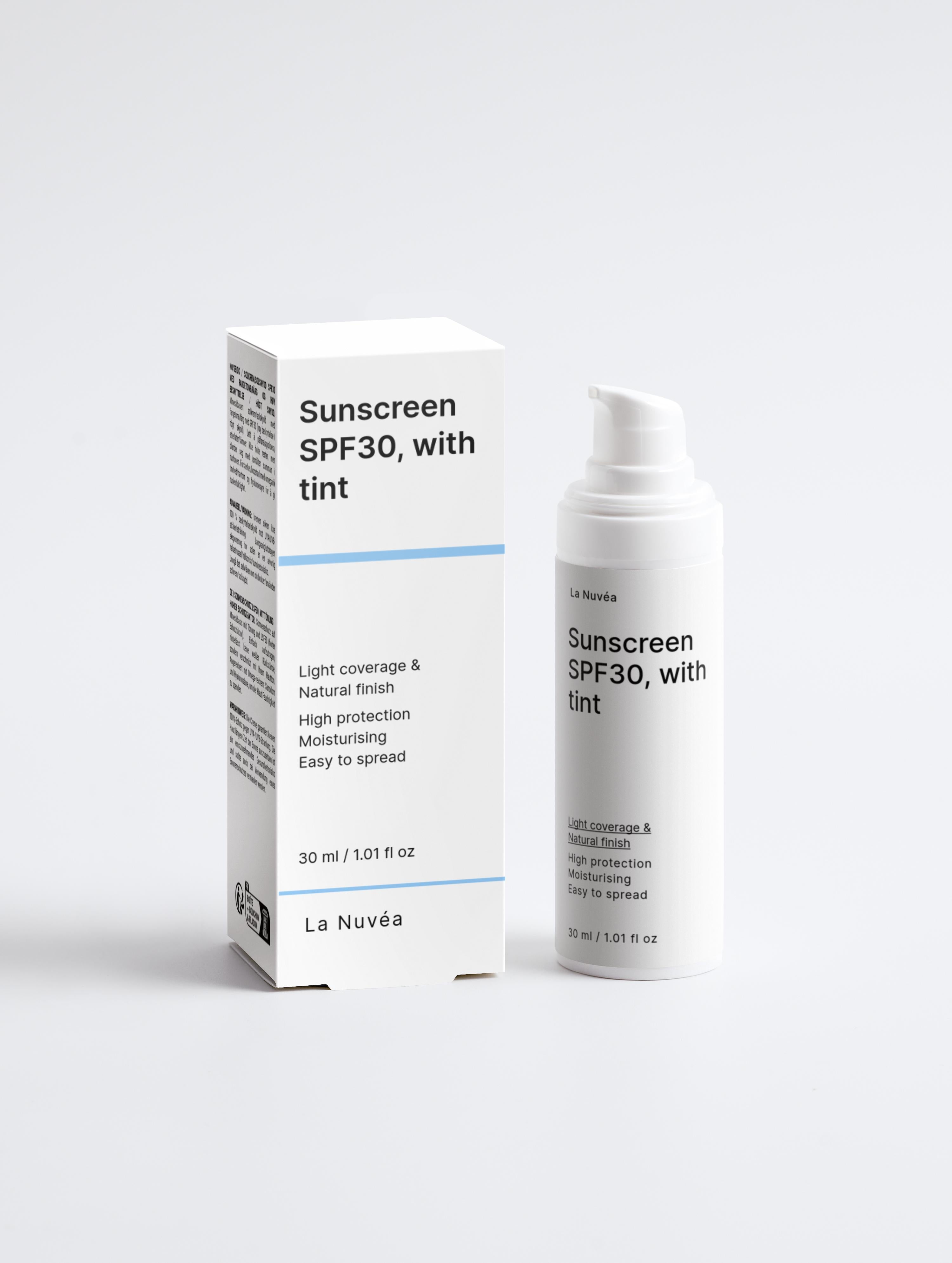Sunscreen SPF30, with tint
